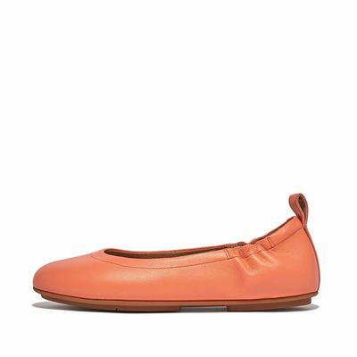 Ballerine Fitflop ALLEGRO Soft Leather Femme Orange Corail | JAD-268734