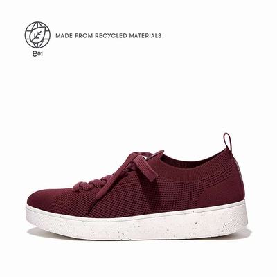 Baskets Fitflop RALLY E01 Multi-Knit Femme Bordeaux | GKW-795320