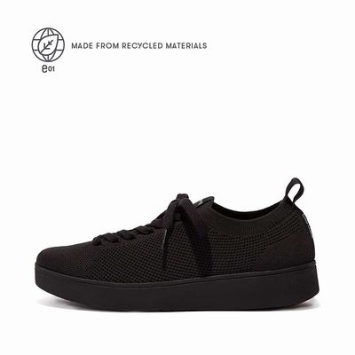 Baskets Fitflop RALLY E01 Multi-Knit Femme Noir | WSH-205893