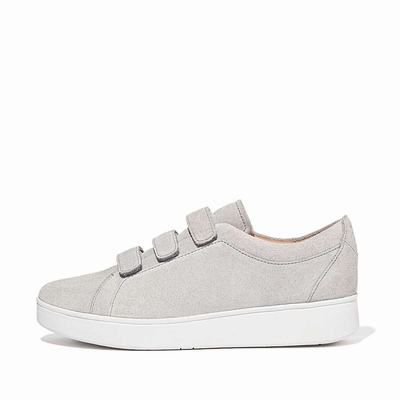 Baskets Fitflop RALLY Strap Suede Femme Grise | HFZ-938724