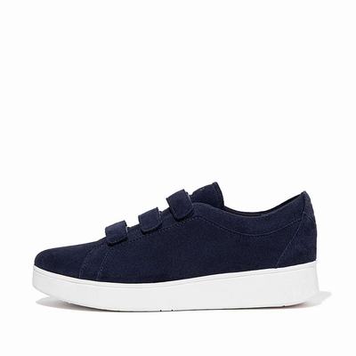 Baskets Fitflop RALLY Strap Suede Femme Bleu Marine | ITZ-026731