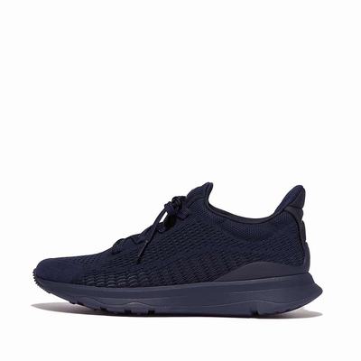 Baskets Fitflop VITAMIN FFX Knit Sports Femme Bleu Marine | DGS-581609