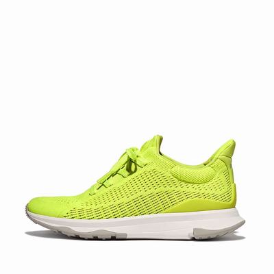 Baskets Fitflop VITAMIN FFX Neon Reflective Knit Sports Femme Jaune | ROH-017843