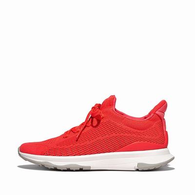 Baskets Fitflop VITAMIN FFX Neon Reflective Knit Sports Femme Orange | WRP-815260