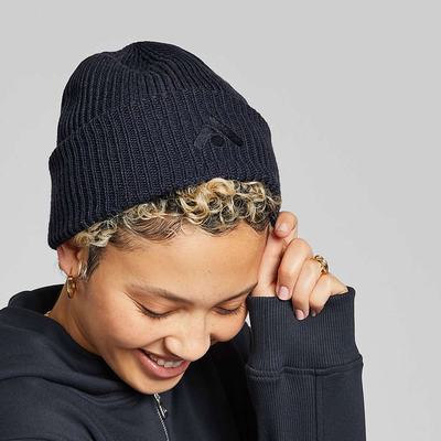 Bonnet Fitflop BASIC THREADS Merino Laine Knit Femme Bleu Marine | CJB-517942