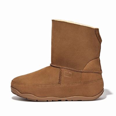 Bottes D'hiver Fitflop Original MUKLUK SHORTY Double-Faced Shearling Femme Marron Clair | NTY-394712