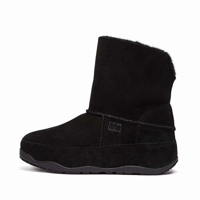 Bottes D'hiver Fitflop Original MUKLUK SHORTY Double-Faced Shearling Femme Noir | PZV-102453