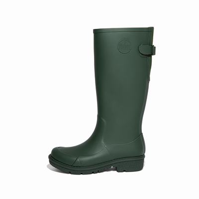 Bottes de Pluie Fitflop WONDERWELLY Tall Femme Vert Foncé | PYG-349658