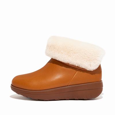 Bottines Fitflop MUKLUK SHORTY Waterproof Shearling-Lined Femme Marron Clair | ZPX-238947