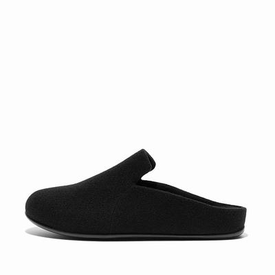 Chaussons Fitflop CHRISSIE II Haus Felt Femme Noir | YJU-309678