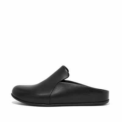 Chaussons Fitflop CHRISSIE II Haus Leather Femme Noir | DUH-094718