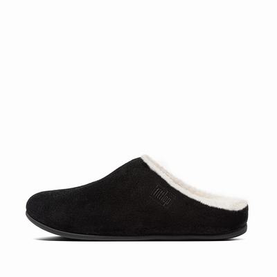 Chaussons Fitflop CHRISSIE Shearling Suede Femme Noir | KXJ-649852