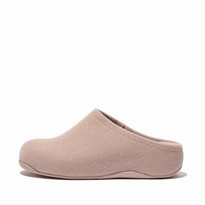 Chaussons Fitflop SHUV Cushy Felt Clog Femme Beige | ZOP-837502