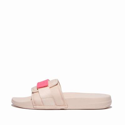 Claquette Fitflop IQUSHION Adjustable D'eau-Resistant Femme Rose Rose | AFH-824317