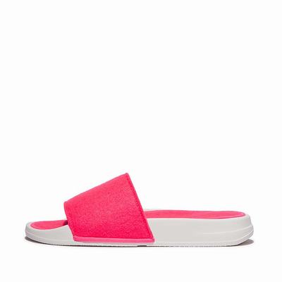 Claquette Fitflop IQUSHION E01 Neon Felt Femme Rose | XFE-176028