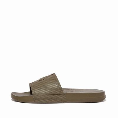 Claquette Fitflop IQUSHION Pool Homme Vert Olive | MON-108637