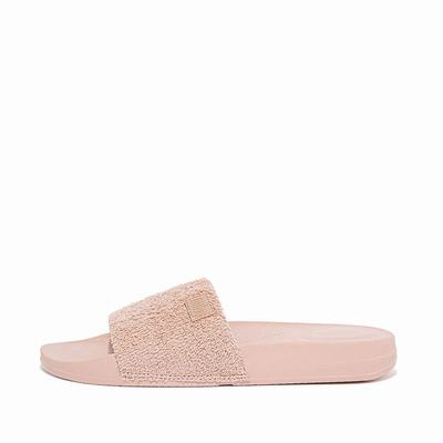 Claquette Fitflop IQUSHION Towelling Femme Beige | ATO-438291