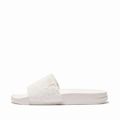 Claquette Fitflop IQUSHION Towelling Femme Blanche | JIV-245610