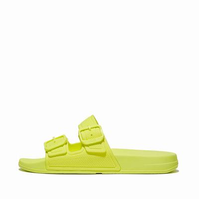 Claquette Fitflop IQUSHION Two-Bar Buckle Femme Jaune | PNB-652347