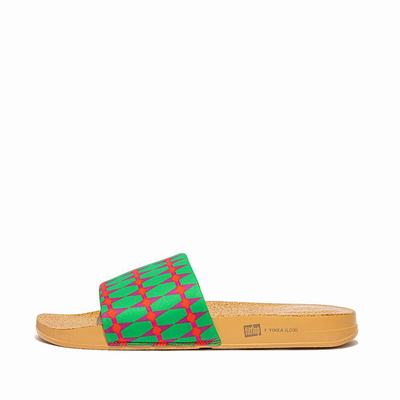 Claquette Fitflop IQUSHION X Yinka Ilori D'eau-Resistant Homme Vert Rouge | XDW-438265