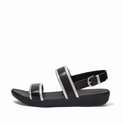 Sandales Fitflop BARRA Metallic Back-Strap Femme Noir | UPK-142903