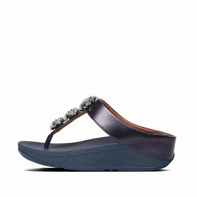 Sandales Fitflop GALAXY Toe-Thongs Femme Bleu | NZI-415037