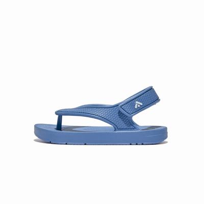 Sandales Fitflop IQUSHION Ergonomic Back-Strap Enfant Bleu | KEB-180427