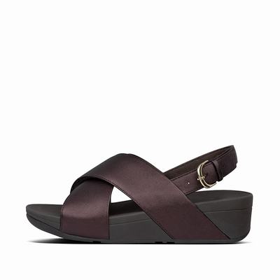 Sandales Fitflop LULU Metallic Leather Femme Chocolat | HVN-852630