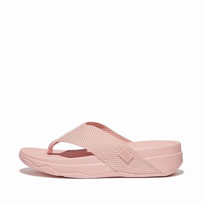 Sandales Fitflop SURFA Webbing Toe-Post Femme Rose | XQC-751620