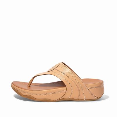 Sandales Fitflop WALKSTAR Limited Edition Toe-Post Femme Beige | CFQ-524107