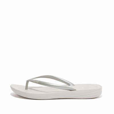 Tong Fitflop IQUSHION Ergonomic Femme Argent | UXT-863497