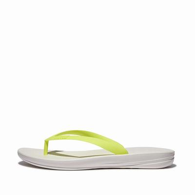 Tong Fitflop IQUSHION Ergonomic Homme Blanche Jaune | MIL-691847