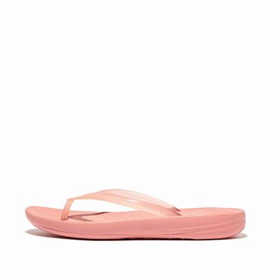 Tong Fitflop IQUSHION Transparent Femme Rose | RKY-327984