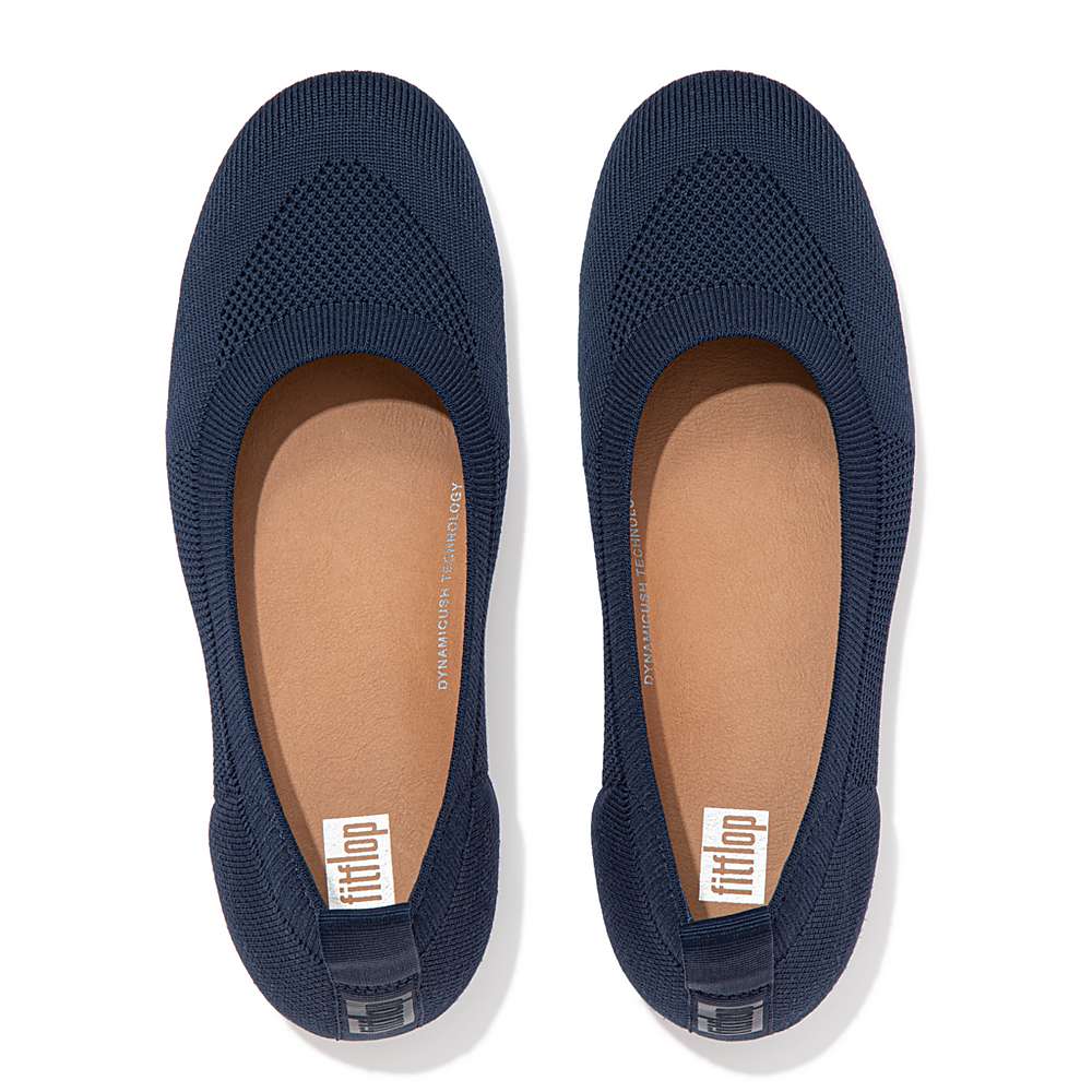 Ballerine Fitflop ALLEGRO E01 Multi-Knit Femme Bleu Marine | KUZ-781652