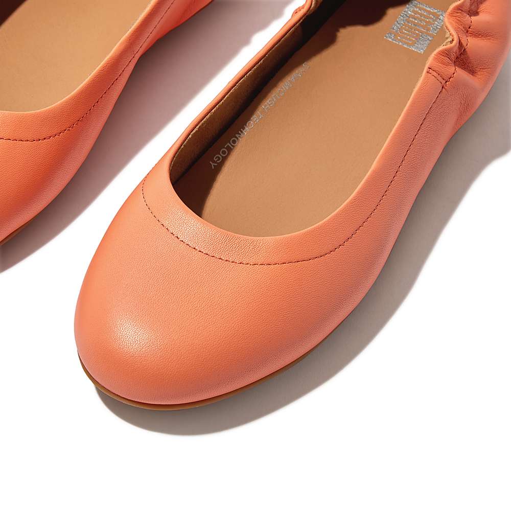 Ballerine Fitflop ALLEGRO Soft Leather Femme Orange Corail | JAD-268734