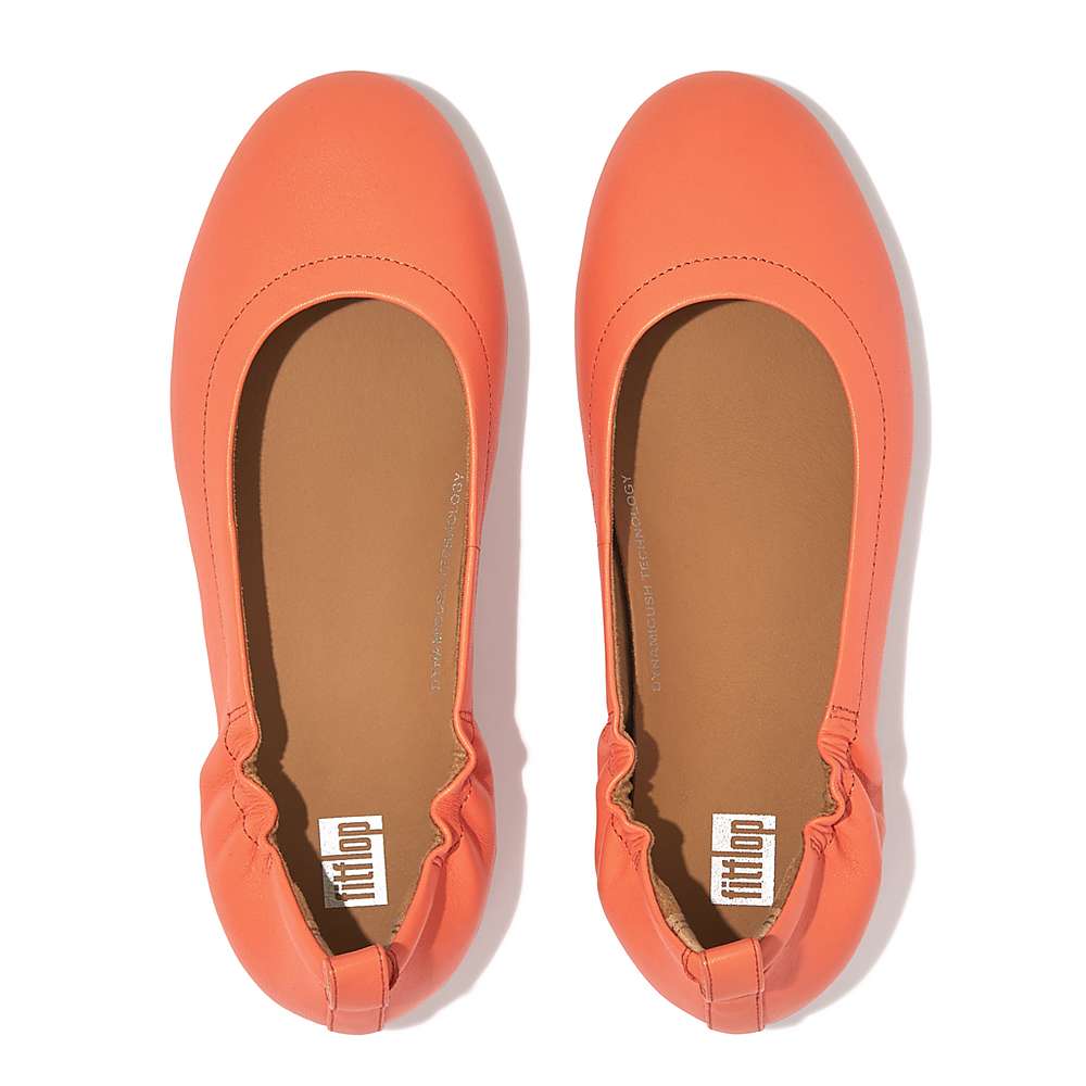 Ballerine Fitflop ALLEGRO Soft Leather Femme Orange Corail | JAD-268734