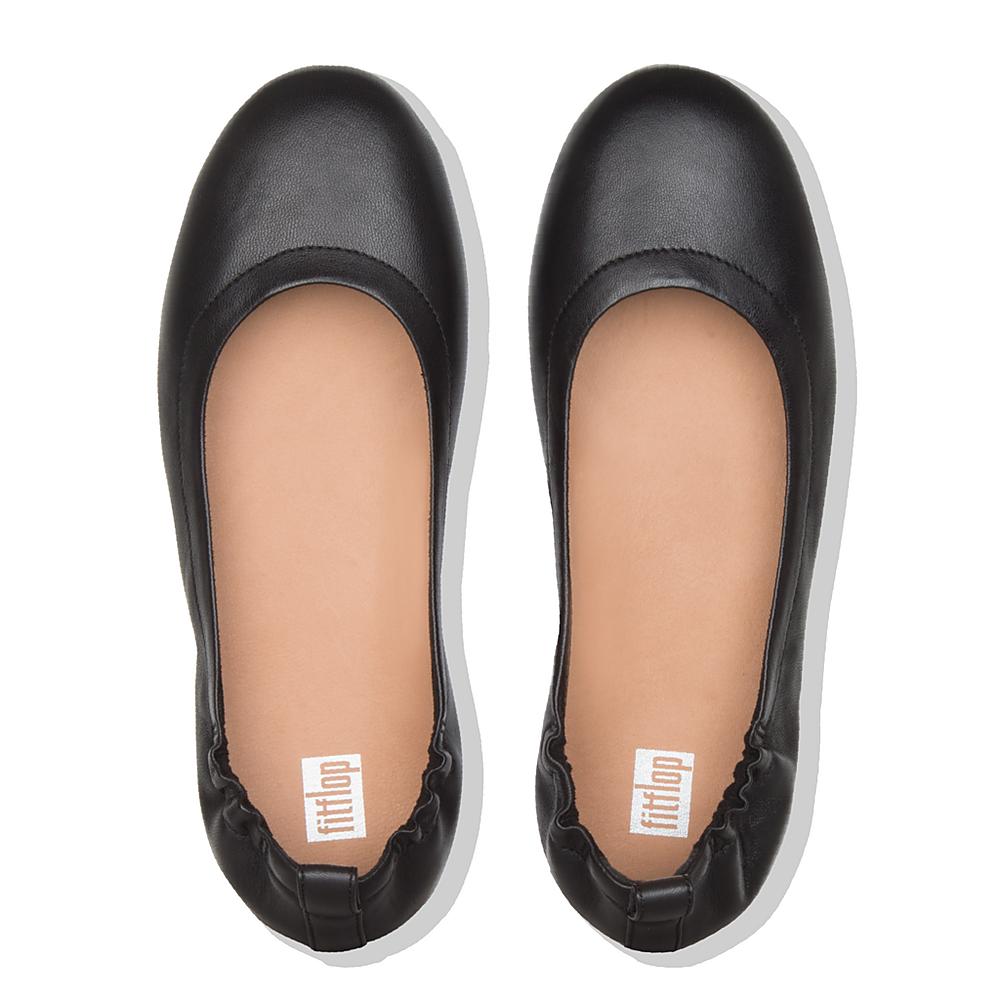 Ballerine Fitflop ALLEGRO Soft Leather Femme Noir | MLA-865794