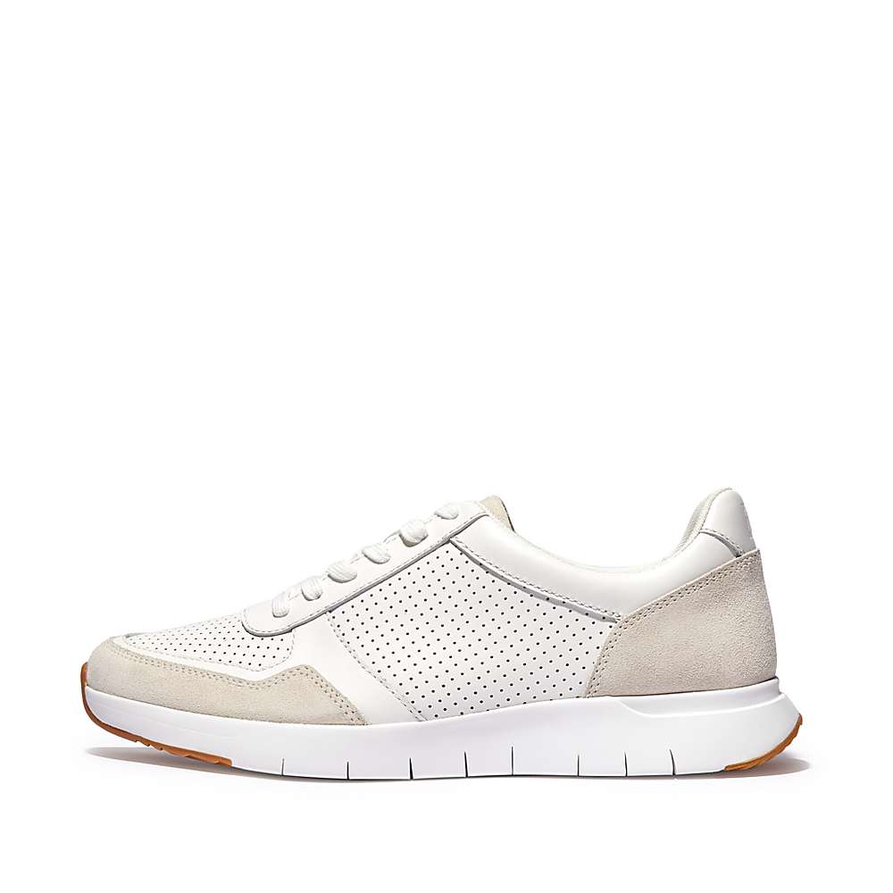 Baskets Fitflop ANATOMIFLEX Leather-Mix Homme Blanche | QRU-962185