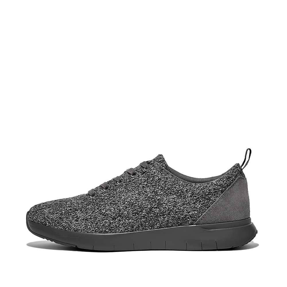 Baskets Fitflop FLEXKNIT E01 Merino Laine-Mix Homme Grise | BAK-875492