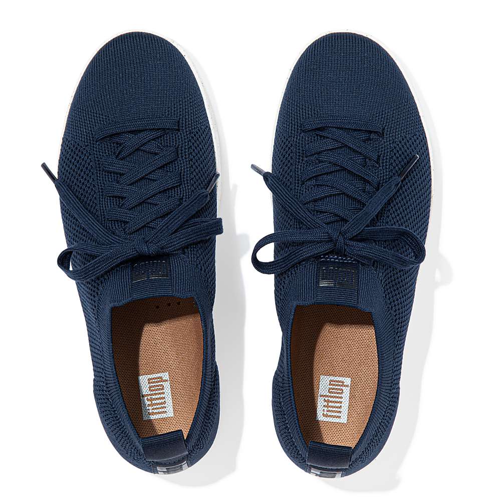 Baskets Fitflop RALLY E01 Multi-Knit Femme Bleu Marine | OWU-758349