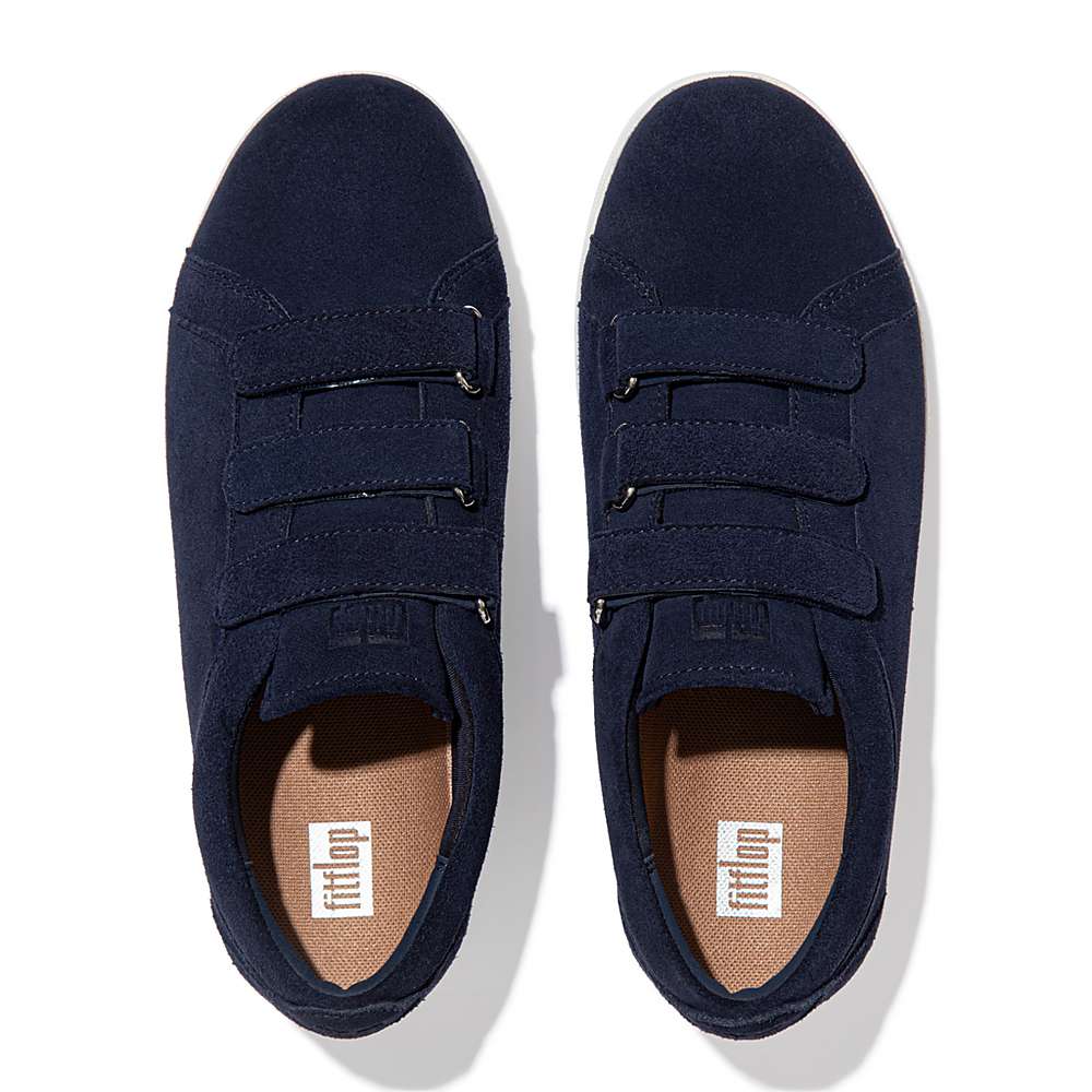 Baskets Fitflop RALLY Strap Suede Femme Bleu Marine | ITZ-026731