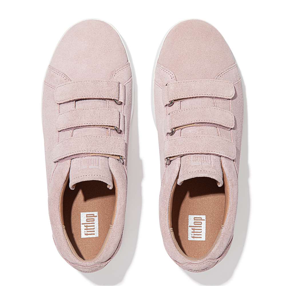 Baskets Fitflop RALLY Strap Suede Femme Rose | RGK-256831