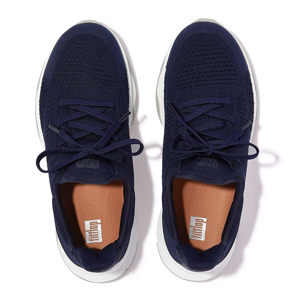 Baskets Fitflop VITAMIN FFX Knit Sports Femme Bleu Marine | MQU-928457