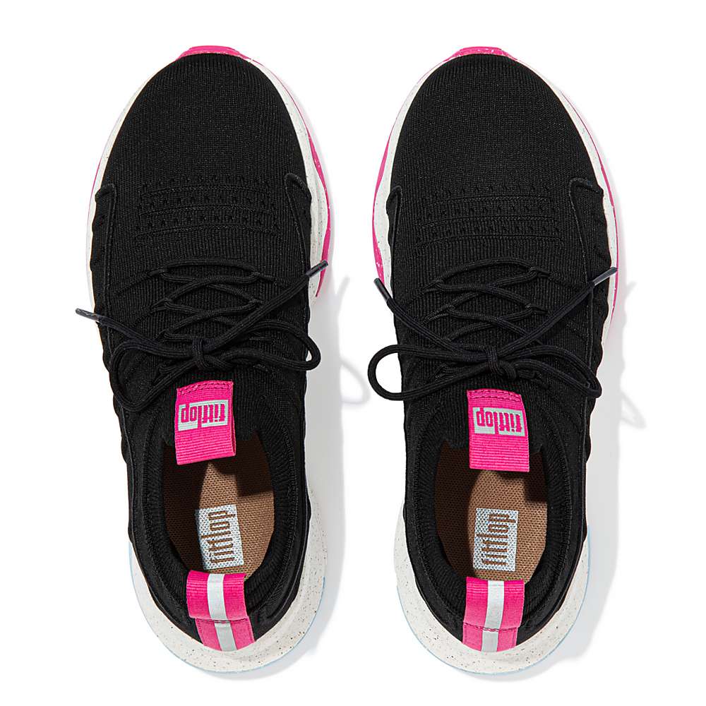 Baskets Fitflop VITAMIN FF E01 Knit Sports Femme Noir | AND-639871