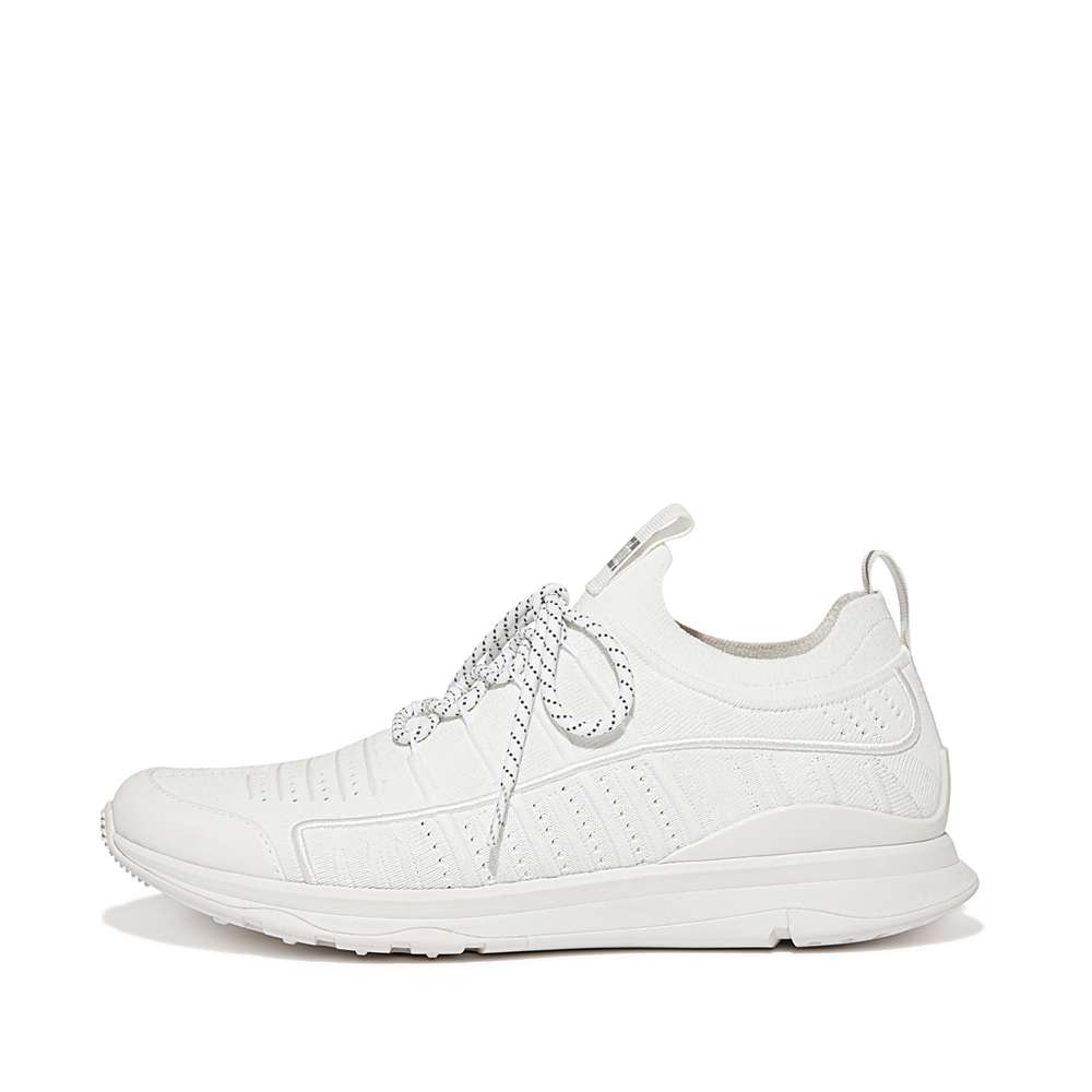 Baskets Fitflop VITAMIN FF Knit Sports Homme Blanche | YKS-513869