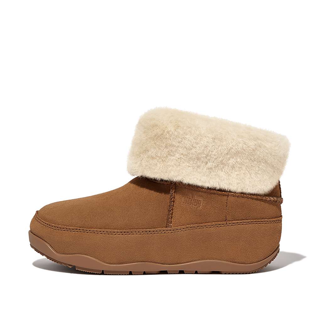 Bottes D'hiver Fitflop Original MUKLUK SHORTY Double-Faced Shearling Femme Marron Clair | NTY-394712