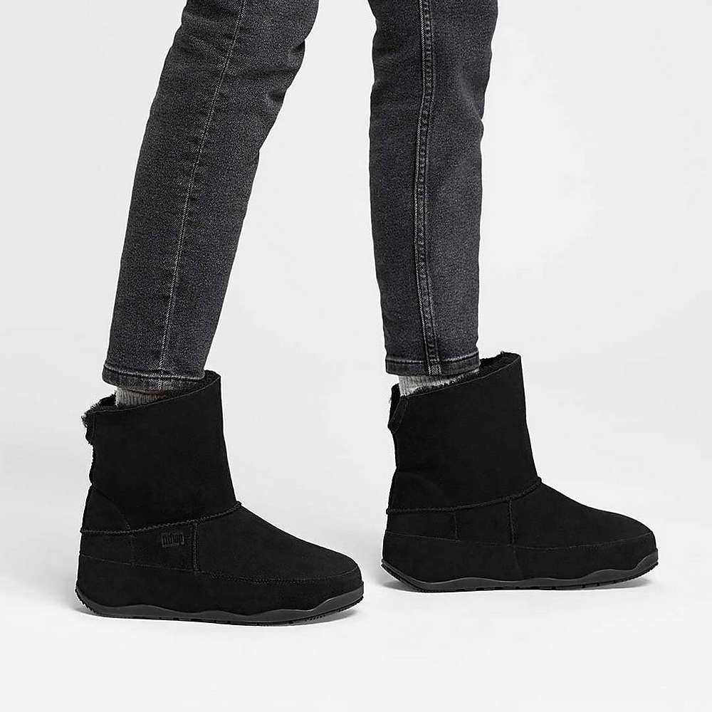 Bottes D'hiver Fitflop Original MUKLUK SHORTY Double-Faced Shearling Femme Noir | PZV-102453