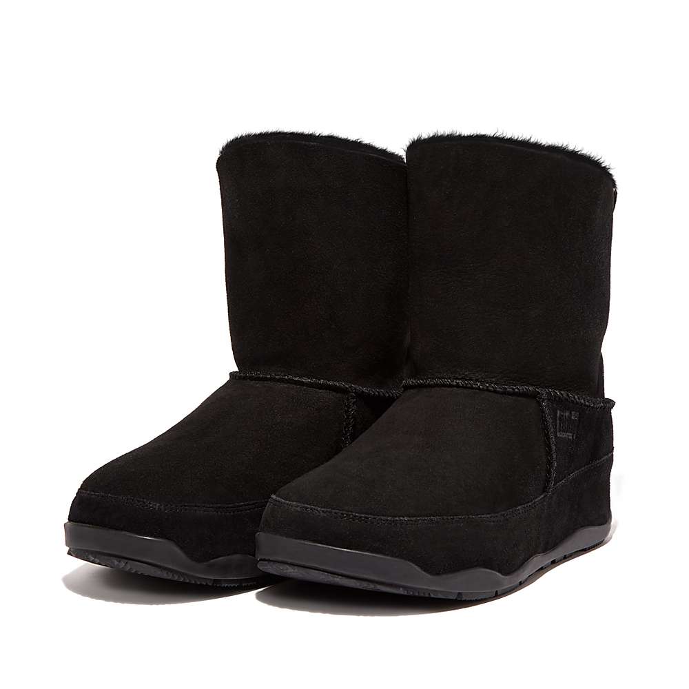 Bottes D'hiver Fitflop Original MUKLUK SHORTY Double-Faced Shearling Femme Noir | PZV-102453