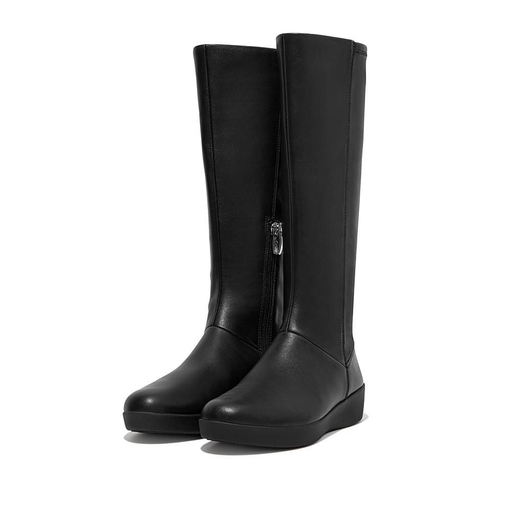 Bottes Fitflop SUMI Stretch Knee High Femme Noir | IOB-974836