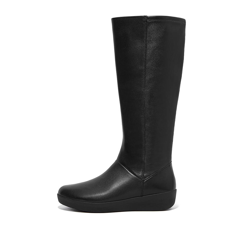 Bottes Fitflop SUMI Stretch Knee High Femme Noir | IOB-974836